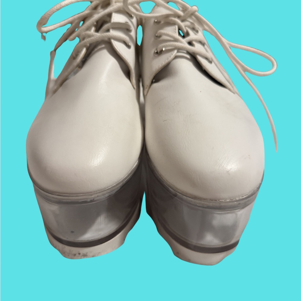 White YRU Qloud 2091 hollow platform shoe - sz 9 - Picture 3 of 6